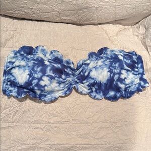 PINK Victoria's Secret Blue and White Bandeau Bikini